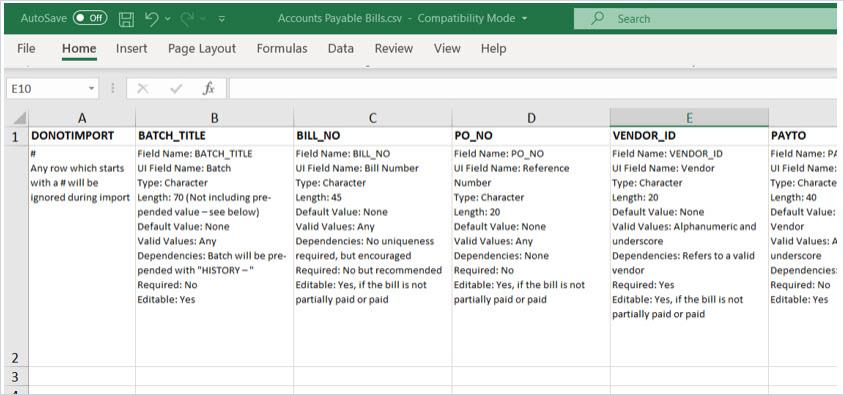 Ein Beispiel für einen CSV-Import.