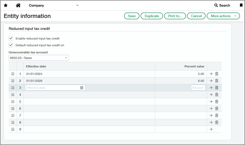 Screenshot des Abschnitts "RITC-Aktivierung" auf der Seite mit Informationen zur Entität.