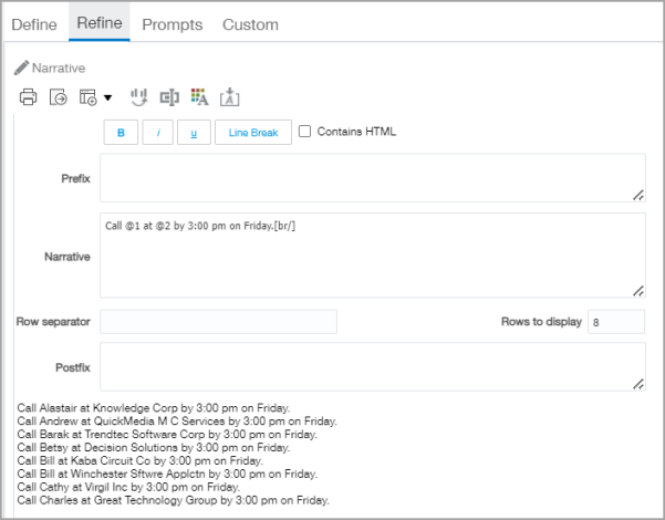 Add Narrative views to ICRW reports