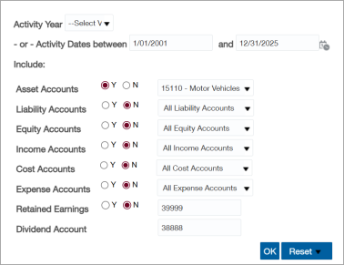 ICRW Inception to Date Balances report