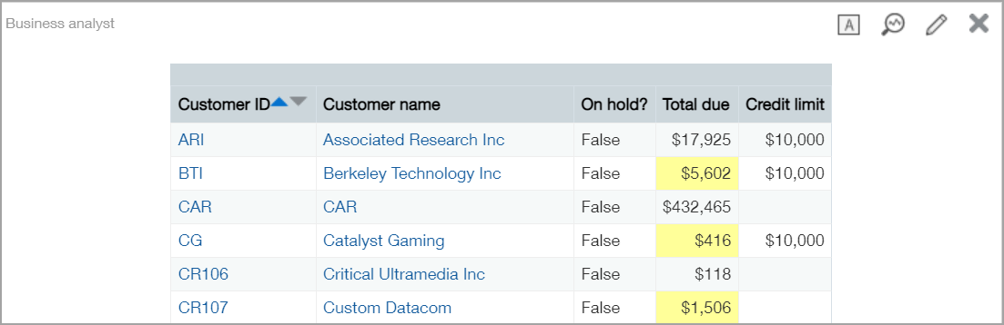 Apply global formatting selections from the Define tab.