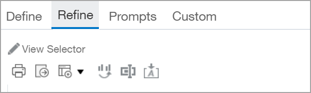 The View Selector icons provide the same ICRW functionality you are used to.