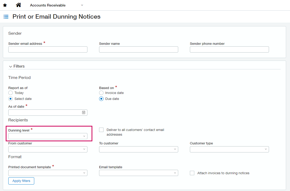 Dunning Notice