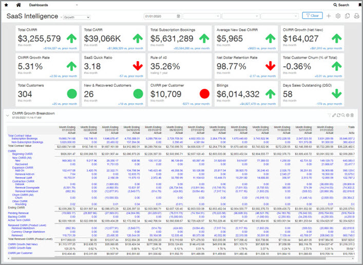 SaaS Intelligence dashboard