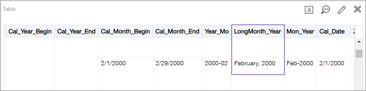 Results after changing a column name with Apply XML.