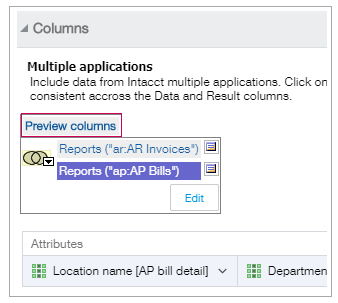 Close up of the Columns pane, to highlight the location of the Preview columns button.