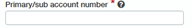 A primary account number box.